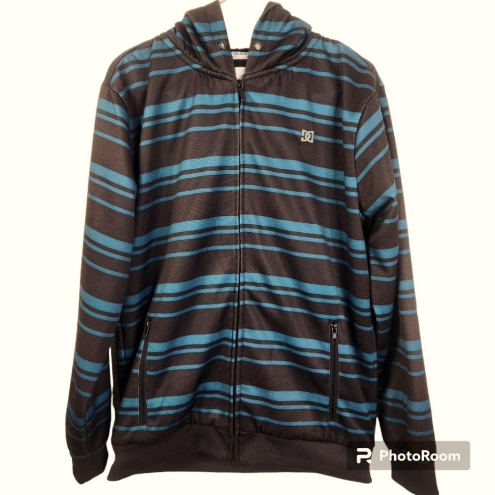 DC Mens Full Zip Faux Fur Lined Long Sleeve Hoodie Size Medium